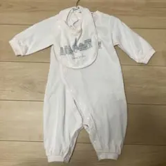 COMME CA ISM ピンクロンパースとビブセット
