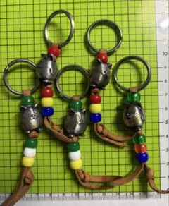 3-10平成初期レトロ 猫 フィギュア キーホルダー 5個セットのサムネイル