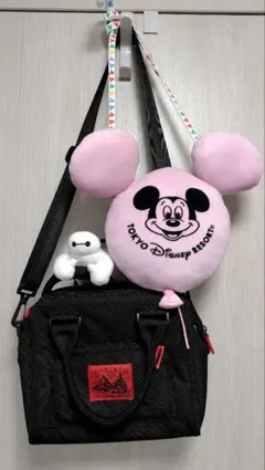 ディズニー　バッグ　ベイマックスカチューシャ　バルーンショルダー　三点セット