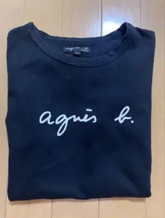 agnis b. 黒 半袖Tシャツ