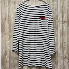 7days Life Styling ボーダー 長袖 (ＬＬ)カットソー