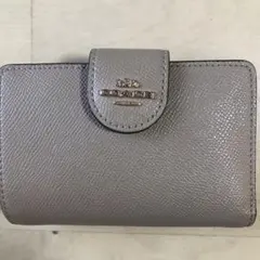 美品✨COACH コーチ 二つ折り財布 トープ×ボルドー 定番 人気カラー