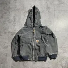 キッズ 00s メキシコ製 カーハート グレー ダックアクティブジャケット