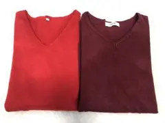 vネック 赤