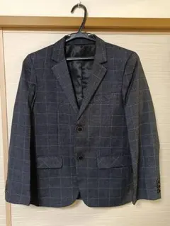 グレースーツ4点セット　ジャケット　パンツ　シャツ　蝶ネクタイ　サイズ160