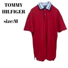 トミーヒルフィガー　TOMMY HILFIGER ポロシャツ　トップス　赤　Ｍ
