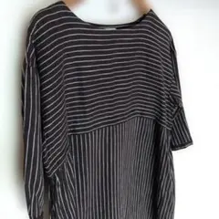 studio CLIP ストライプ 半袖チュニック