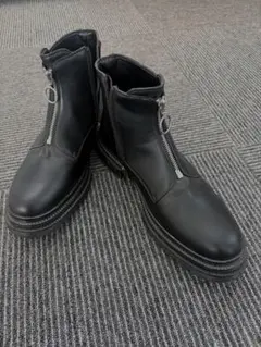 LoveHunter ブラックレザーショートブーツ