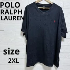 Polo Ralph Lauren Vネック Tシャツ ブラック 2XLUSA製