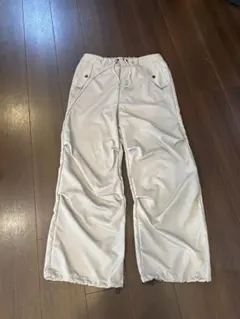 ナイロンパンツ サイバー パンク y2k 裏原 銀 ライトグレー