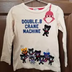 ミキハウス　ダブルビー　長袖　シャツ　ロンT　サイズ120　クレーン　クリーム