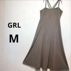 GRL グレイル　M ブラウン キャミ　ワンピース フレアシルエット　茶色