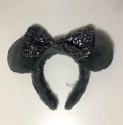 ディズニー　スパンコールふわふわカチューシャ黒のサムネイル