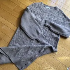 1枚でキレイ見え　OLIVE des OLIVE ニットワンピース　ロング　BR