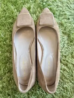 最終値下★Oriental Traffic★ベージュ スエードパンプス25.5