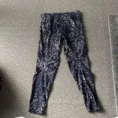 【美品】adidas スポーツレギンス ランニング　レディースMサイズ　ネイビー