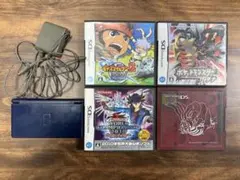 DS Lite ネイビー 本体セット 動作良好 ソフト4本セット