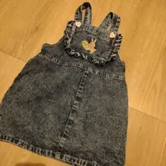 フタフタ　デニムジャンパースカート