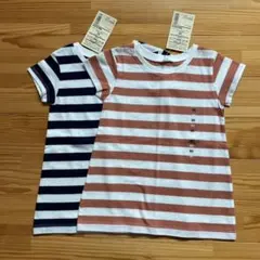 ボーダー 半袖チュニック　二枚セット