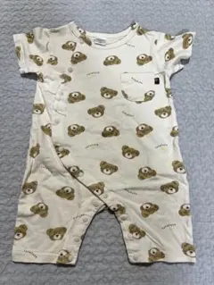 フタフタ　クマ柄ロンパース 80