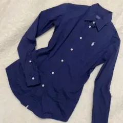 美品 ポロ ラルフローレン 長袖シャツ ネイビー サイズ0 XS相当