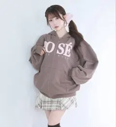 rosemuse Over sized half zip hoodie - メルカリ