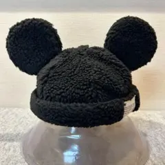 【完売品】ディズニー ファンキャップ ボアキャップ もこもこ 帽子 ブラック