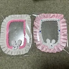 うさぎさんフリルホワイト＆ピンクセット(B7サイズ)
