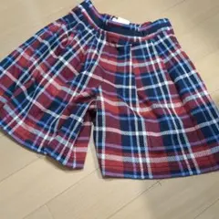 新品pom ponetteジュニア チェック柄スカート L (160)
