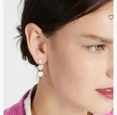 kate spade ハート型3連ピアス ゴールド