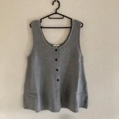 T.H COMPANY グレー ニットベスト フリーサイズ tndm-23