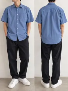 DRESSTERIOR 半袖シャツ ブルー M 美品
