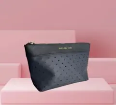 極美品　マイケルコース　MICHAEL KORS ネイビードットポーチ　コスメ