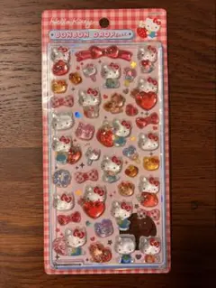 【正規品】ボンボンドロップシール　ハローキティ　赤　第二弾