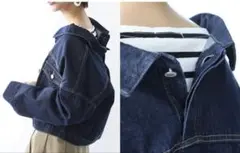 バックボタン抜き襟風ゆるＧジャン