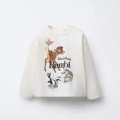 zarakids 116cm ディズニー　バンビ　ロンT 長袖Tシャツ