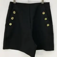 ZARA ブラック ボタン付きショートパンツ S