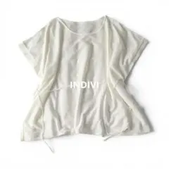 美品 INDIVI インディビ シアーカットソー プルオーバー オーバーサイズのサムネイル