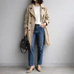 ショコラフィネ［M］上品ナチュラル◎こなれ感◎コットンブレンド◎トレンチコート