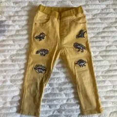 KLÄDSEL 恐竜刺繍 イエローパンツ