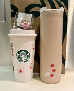 スタバ　バレンタイン 2025 ステンレスボトル　リユーザブルカップ