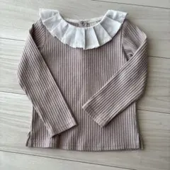 フリル襟 長袖カットソー 100cm