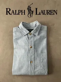 Ralph Lauren 90s オックスフォード シャツ 青 キッズ 140