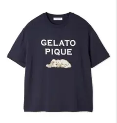 ジェラート ピケHOMMEドッグ柄TシャツPMCT244951 メンズ ネイビーのサムネイル
