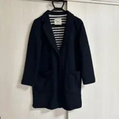 【最終値下】Olive girl ネイビー ニットジャージー チェスターコート