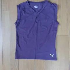 PUMA パープル ノースリーブ Tシャツ L