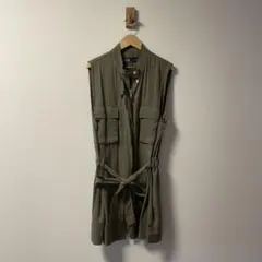 ZARA オリーブグリーン ミリタリージャケット EUR S