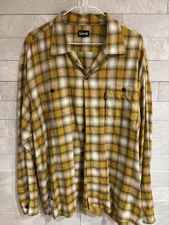 schott ショット オンブレチェックシャツ ネルシャツ XL