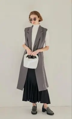 ココディール　ダブル鉛ロングジレ　グレーのサムネイル