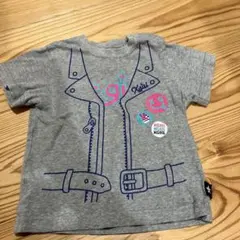グレー Tシャツ ジャケット風プリント 女の子用